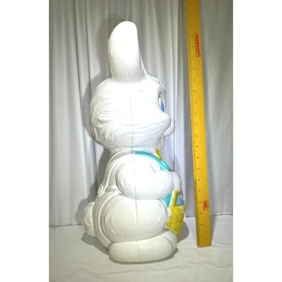 Vintage General Foam Plastics Easter Bunny Eggs Basket Blow Mold 19" - Picture 3 of 5